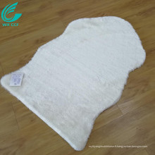 coureur blanc en peau de mouton fourrure zone tapis vente